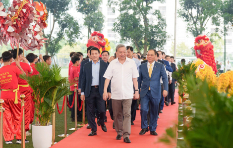 Tổng bí thư Tô Lâm dự lễ khởi công xây dựng sân vận động hiện đại nhất Việt Nam