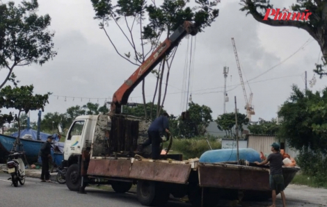 Cận cảnh ngư dân Đà Nẵng tất bật đưa tàu thuyền lên bờ trước giờ bão số 12 áp sát