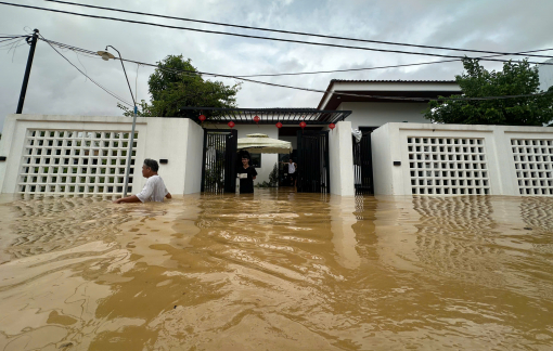 Nước sông Thu Bồn đang lên lại, có khả năng vượt đỉnh lũ lịch sử năm Thìn