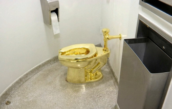 Chiếc bồn cầu bằng vàng nguyên khối, đắt nhất hành tinh, được đưa ra đấu giá