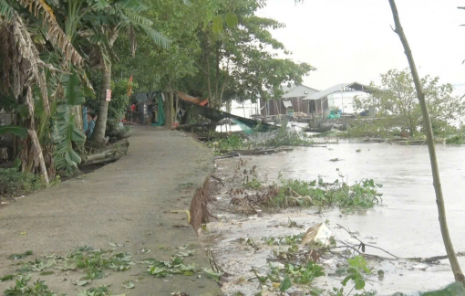 Tiếp tục xảy ra sạt lở tại xã Mỹ Hòa Hưng, tỉnh An GIang