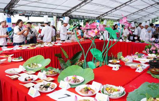 200 món chay làm từ sen được xác lập kỷ lục Việt Nam