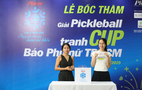 Lần đầu tiên, cha mẹ và con cùng tham gia một trận đấu tại giải Pickleball báo Phụ nữ TPHCM