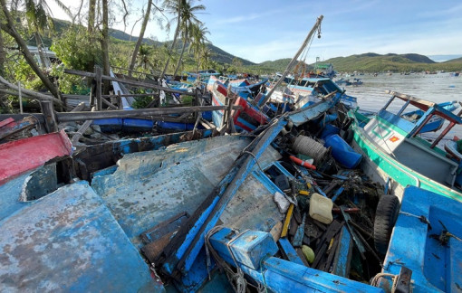 Nhiều trụ điện ở Đắk Lắk gãy đổ, ghe tàu hư hỏng, trâu bị chết ngạt sau bão