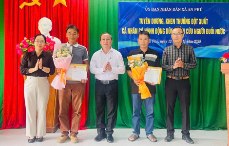 Quảng Ngãi: Khen thưởng đột xuất 2 người dũng cảm cứu người bị đuối nước