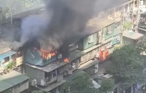 Hà Nội: Cháy căn hộ khu tập thể trên phố Phạm Ngọc Thạch