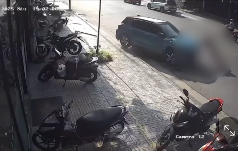 Ô tô lao lên vỉa hè tông loạt xe máy và người nước ngoài ở Vũng Tàu