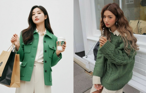 Trang phục màu xanh lá tôn làn da cho phụ nữ châu Á