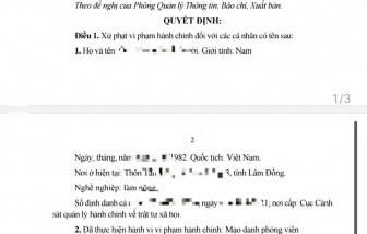 Xử phạt 2 cá nhân mạo danh phóng viên