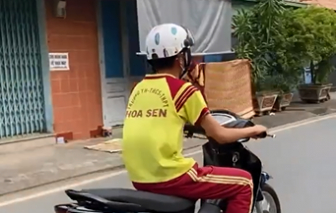 Công an làm việc với nam sinh chạy xe độ pô, che biển số rồi quay clip đăng TikTok