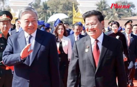 Tổng bí thư Tô Lâm dự Lễ khánh thành Công viên Hữu nghị Lào - Việt Nam ở thủ đô Viêng Chăn