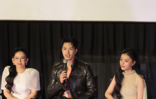 Anh Tú Atus, Lương Thế Thành cùng nhắc đến vợ trong buổi ra mắt phim 'Hoàng tử quỷ'