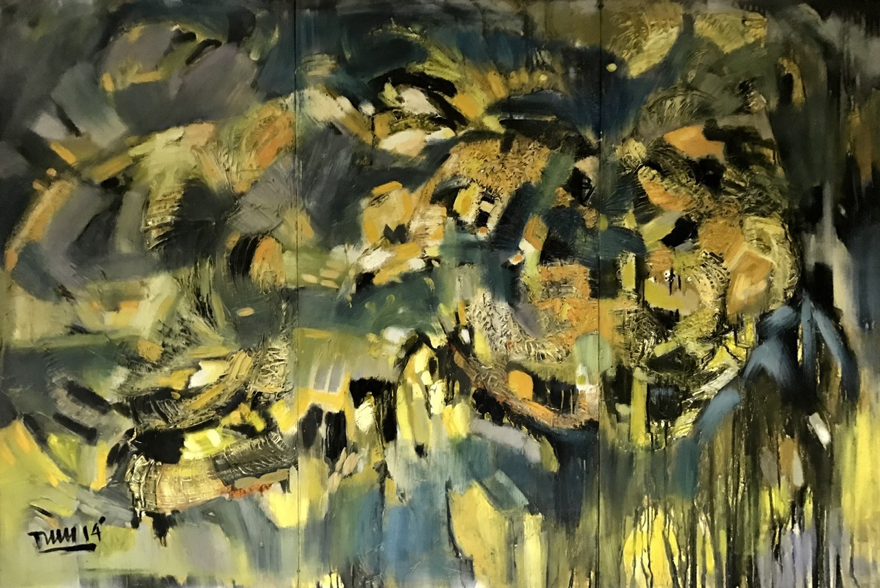 Bức tranh “Tôi” của họa sĩ Thu Trần đạt Giải A Hội Mỹ thuật Việt Nam năm 2014 - đánh dấu 1 bước hoạt động nghề nghiệp của chị