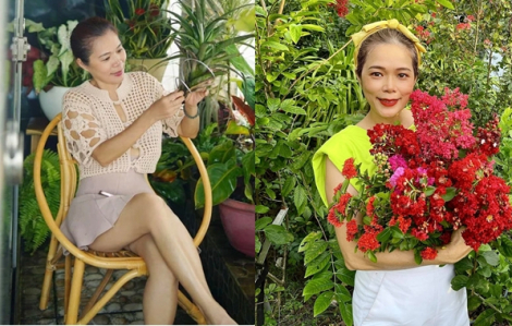 Sao Việt khỏe đẹp: Mỹ Lệ giữ dáng nhờ chăm làm vườn