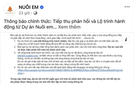 Dự án 'Nuôi em' minh bạch thì đã không có sự nghi kỵ hôm nay