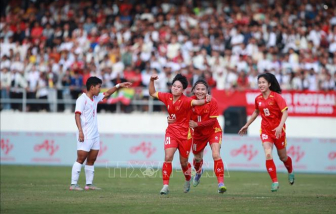 Đội tuyển nữ Việt Nam vào bán kết sau trận thắng nữ Myanmar 2-0