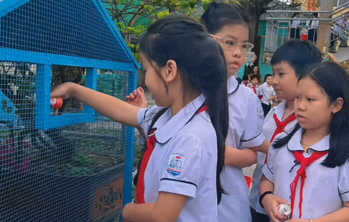 Con tôi biết phân loại rác từ “ngôi nhà xanh gom rác” ở trường học