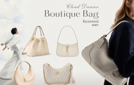 Loạt túi xách sắc màu Cloud Dancer dẫn đầu xu hướng