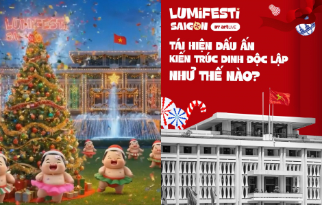 Dinh Độc Lập bừng sáng mùa Noel với màn trình diễn 3D mapping và âm nhạc