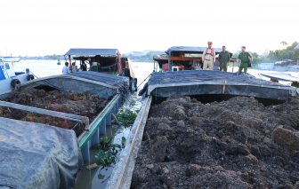 Phát hiện 7 phương tiện thuỷ ở An Giang vận chuyển số lượng lớn khoáng sản không hoá đơn chứng từ