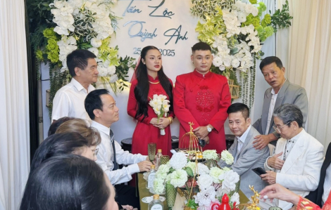 Nghệ sĩ Tấn Beo hạnh phúc ngày 'rước dâu'