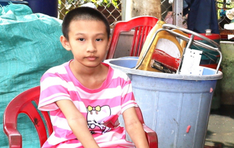 Bé gái 9 tuổi bị u não ác tính cần được giúp đỡ