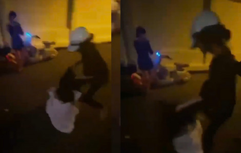 Xôn xao clip nữ sinh lớp 7 bị ‘đàn chị’ túm tóc, dùng tay, chân đánh đạp dã man