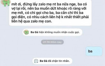 Con gái khoe giấy khen bị ba chặn Zalo vì ba đã có vợ mới