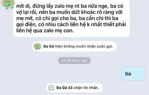 Con gái khoe giấy khen bị ba chặn Zalo vì ba đã có vợ mới