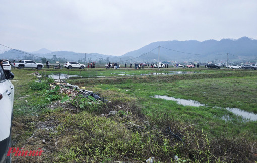 Đường làng ở Nghệ An chật kín ô tô người đi mua đất