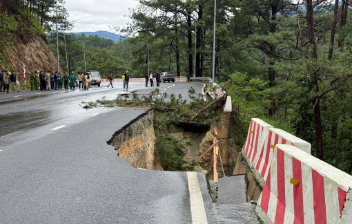 Đèo Prenn tạm đóng 6 ngày để xử lý điểm sạt lở