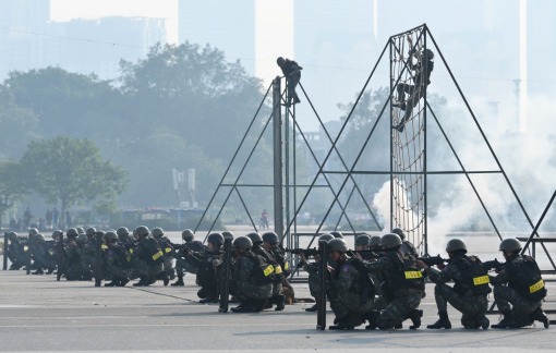 Lực lượng công an xuất quân đảm bảo an ninh trật tự phục vụ Đại hội XIV của Đảng