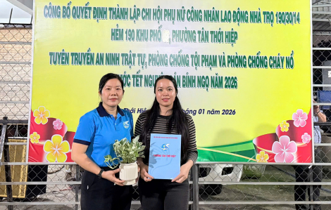 Phường Tân Thới Hiệp thành lập Chi hội Phụ nữ công nhân lao động nhà trọ