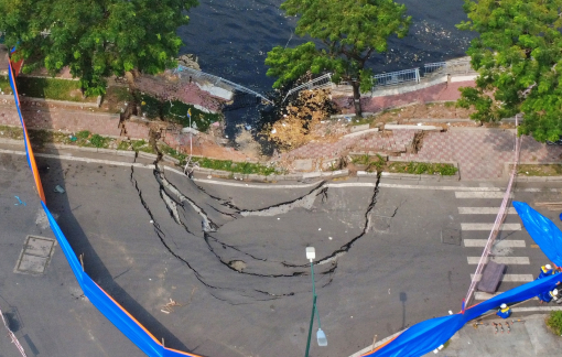 Nguyên nhân đường bất ngờ bị gãy đôi sạt lở xuống kênh Tàu Hủ