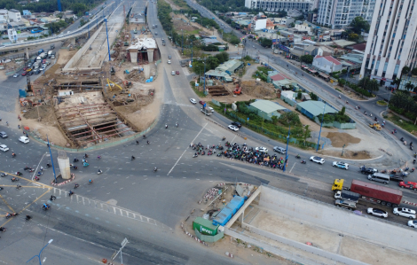 Hầm chui cuối cùng tại nút giao An Phú sắp về đích