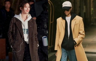 Áo hoodie và áo khoác dài là công thức được ưa chuộng nhất mùa lạnh