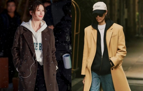 Áo hoodie và áo khoác dài là công thức được ưa chuộng nhất mùa lạnh