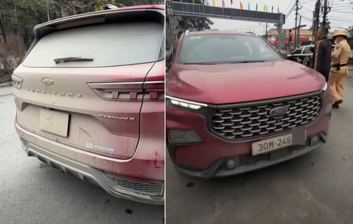 Tài xế ô tô bị bùn che biển số bị xử phạt 23 triệu đồng