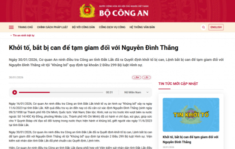 Khởi tố, bắt bị can để tạm giam đối với Nguyễn Đình Thắng