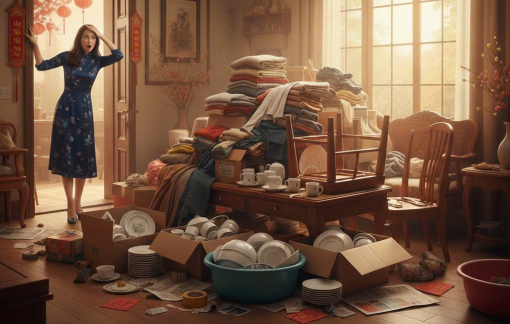 Tết thành ác mộng khi mẹ chồng cuồng dọn dẹp