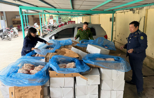 Phát hiện gần 2 tấn thực phẩm 'bẩn' chuẩn bị tiêu thụ dịp tết Nguyên đán