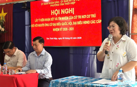 Hội nghị lấy ý kiến cử tri tại phường Tân Thới Hiệp