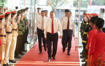 Tổng bí thư Tô Lâm đến thăm, chúc tết Đảng bộ, Chính quyền và Nhân dân TPHCM