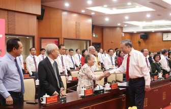 Tổng bí thư Tô Lâm đến thăm, chúc tết Đảng bộ, Chính quyền và Nhân dân TPHCM