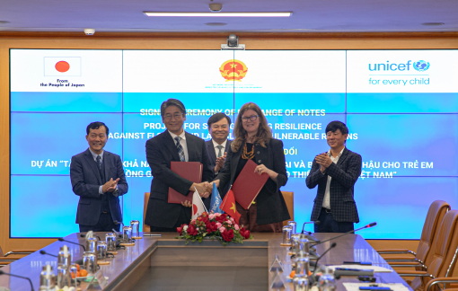 Nhật Bản và UNICEF tiếp tục hợp tác tăng cường khả năng ứng phó với biến đổi khí hậu tại Việt Nam