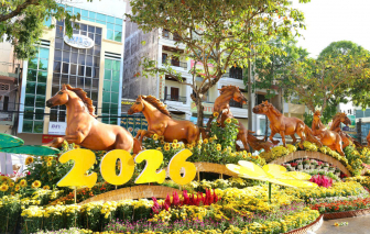 Đường hoa nghệ thuật Cần Thơ khai mạc phục vụ người dân và du khách vào tối 27 tháng Chạp