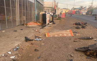 Tông xe liên hoàn ở Lâm Đồng, 3 người thương vong