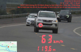 CSGT Đà Nẵng tăng cường kiểm tra tốc độ, lấn làn trên cao tốc La Sơn - Hòa Liên