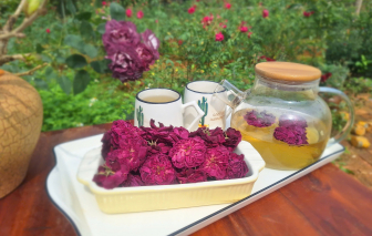 Ngày xuân uống trà hoa quả