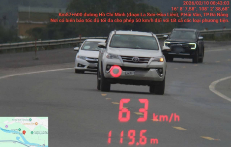 CSGT Đà Nẵng tăng cường kiểm tra tốc độ, lấn làn trên cao tốc La Sơn - Hòa Liên